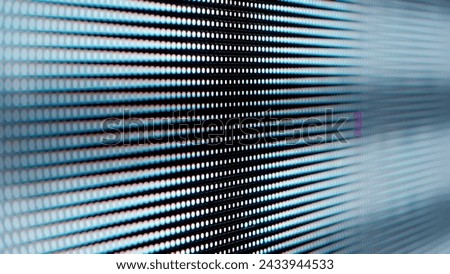 Macro View of a Digital LED Panel with RGB Pixel Grid