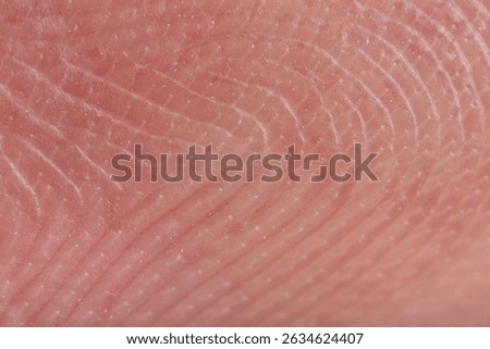 Macro view of human fingertip