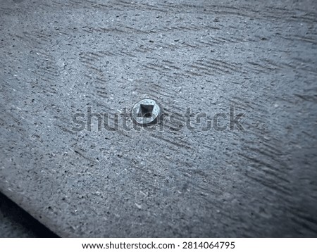 Macro View of Metal Screw Securing a Residential Wooden Deck Board