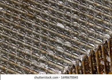 Macro View Of Nail File Teeth.