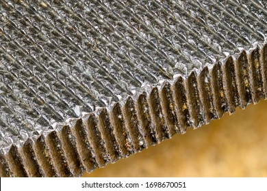 Macro View Of Nail File Teeth.