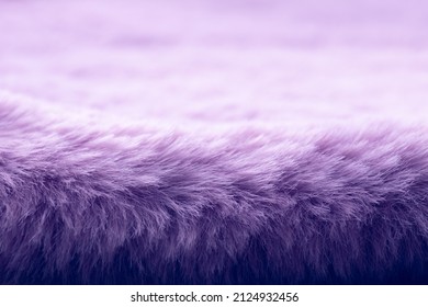 Macro Wallpaper-lavender Long Fiber Soft Fur Close-up. Shaggy Purple Fur For Background Or Texture. Pink Plaid Macro. Pantone Color 2022 Very Peri. Fluffy Fake Textile Fur. Selective Focus. Copy Space