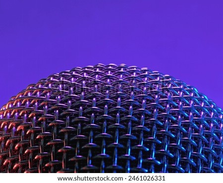 Macro of a wire mesh covering to a microphone