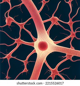 Macroscopic view of a nerve cell network