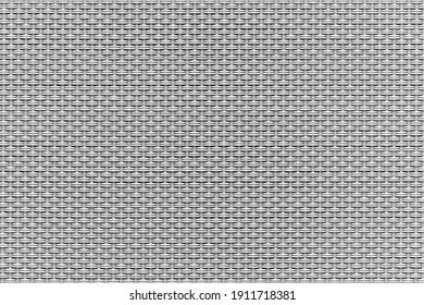 macrotexture of textile material or coarse fabric close-up with symmetric and identical mesh plexus for abstract empty background or for single-tone wallpaper
