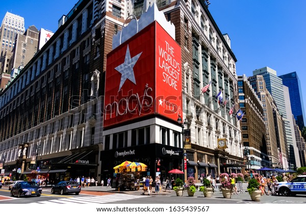 Macy\'s Herald Square Flagship Department Store in\
Midtown Herald Square. Manhattan. Manhattan, New York, USA  July\
16, 2017:
