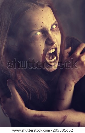 Similar – Angry and aggressive young woman