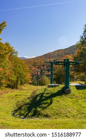 Mad River Glen Ski Area Vermont In Autumn.