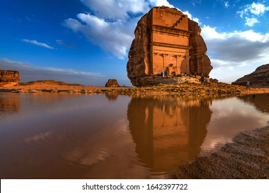 Madain Saleh Or Al Hijr Is An Archaeological Site Located In Alula In Saudi Arabia