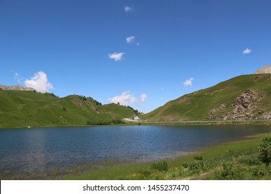 The Maddalena Pass (Italian: Colle Della Maddalena) Lake Maddalena. Alps,Italy.