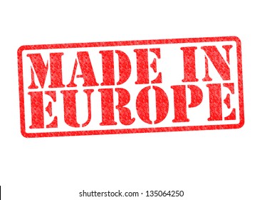 MADE IN EUROPE Rubber Stamp over a white background.