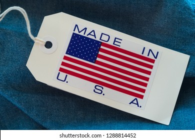 Made In USA Paper Label Macro
