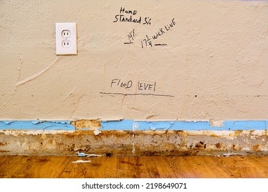 Madeira Beach, Florida USA  January 5 2021: Damage To A Home  Flooded By Tropical Storm Eta As It Slammed The Tampa Bay Region.