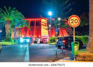 Madeira, Portugal - September 2, 2022: The Casino In The City Of Funchal Is An Architectural Masterpiece Which Also Offers Shows, Food And Entertainment, Night View.