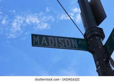Madison Avenue Street Sign, Manhattan, New York