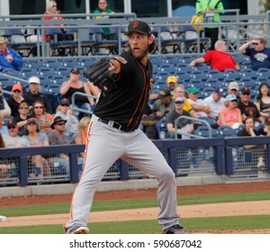 Madison Bumgarner Pitcher For The San Francisco Giants At Peoria Sports Complex In Peoria Arizona USA February 28,2017.