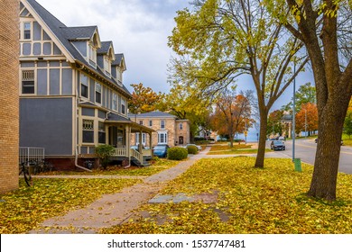 Madison City Street View In Wisconsin Of USA