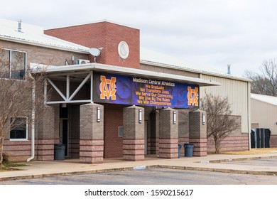 Madison, MS / USA - December 14, 2019 - Madison Central High School Athletics Building In Madison, Mississippi