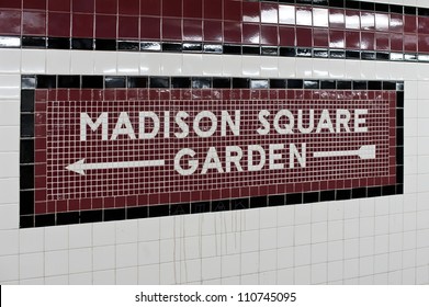 Madison Square Garden - New York City Subway Sign Tile Pattern I