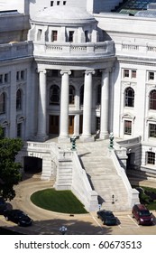 Madison - State Capitol Of Wisconsin. Aerial View.