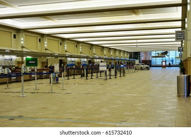 MADISON, WI -5 APR 2017- View Of The Dane County Regional Airport (MSN) Serving Madison, The Capital Of Wisconsin. MSN Serves American Airlines, Delta Air Lines, Frontier Airlines And United Airlines.