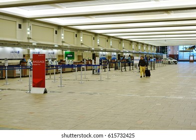 MADISON, WI -5 APR 2017- View Of The Dane County Regional Airport (MSN) Serving Madison, The Capital Of Wisconsin. MSN Serves American Airlines, Delta Air Lines, Frontier Airlines And United Airlines.