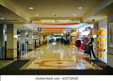 MADISON, WI -5 APR 2017- View Of The Dane County Regional Airport (MSN) Serving Madison, The Capital Of Wisconsin. MSN Serves American Airlines, Delta Air Lines, Frontier Airlines And United Airlines.