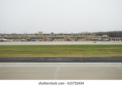 MADISON, WI -5 APR 2017- View Of The Dane County Regional Airport (MSN) Serving Madison, The Capital Of Wisconsin. MSN Serves American Airlines, Delta Air Lines, Frontier Airlines And United Airlines.