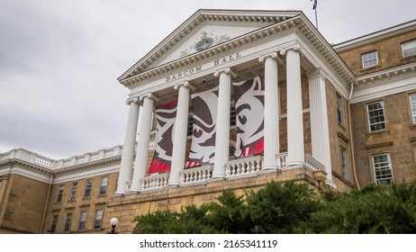 Madison, WI - May 24, 2022: Bascom Hall At The University Of Wisconsin Badgers' College Campus