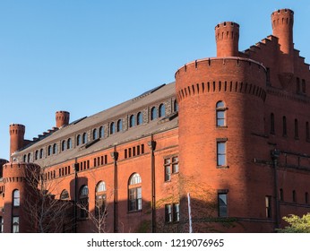 MADISON, WISCONSIN - MAY 07, 2018: Photo Of The Historic Armory And Gymnasium Building Which Now Houses Multiple Service Centers For The University Of Wisconsin.