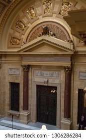 MADISON, WISCONSIN - May 10, 2014:  The Entrance To The State Senate Room In The Capital Building In Madison, WI On May 10, 2014.