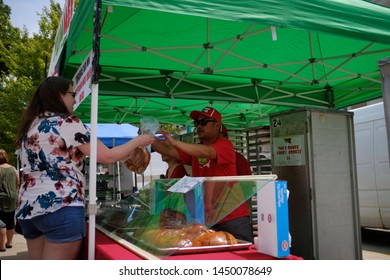 Madison, Wisconsin / USA - June 22, 2019: Dane County Farmers' Market