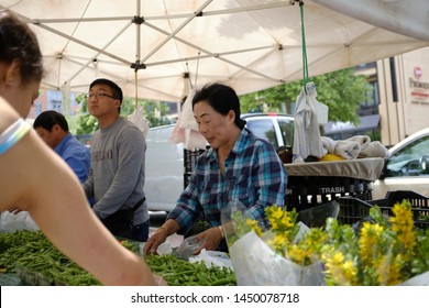 Madison, Wisconsin / USA - June 22, 2019: Dane County Farmers' Market