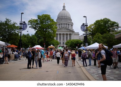 Madison, Wisconsin / USA - June 22, 2019: Dane County Farmers' Market