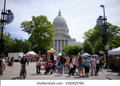 Madison, Wisconsin / USA - June 22, 2019: Dane County Farmers' Market