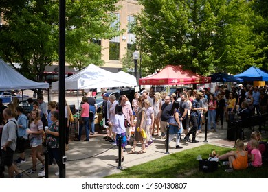 Madison, Wisconsin / USA - June 22, 2019: Dane County Farmers' Market