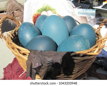 Madison, Wisconsin/United States - July 13, 2011: Emu Eggs At Dane County Farmer's Market