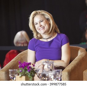 MADISON, WI/USA - March 28, 2016: Heidi Cruz, The Wife Of Republican Presidential Hopeful Ted Cruz, Speaks To A Group Of Supporters During A Rally In Madison, Wisconsin.