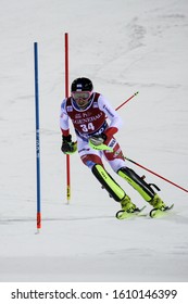 Madonna Di Campiglio, Italy, January 08 2020 Nef Tanguy Sui During FIS AUDI World Cup - 3Tre - Night Men Slalom Ski