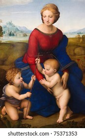 The Madonna Of The Meadow, Painting Created By The Famous Renaissance Artist Raphael (1483-1520) In 1505.