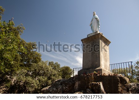 madonna on the hill over Saint-Victor-des-Oules