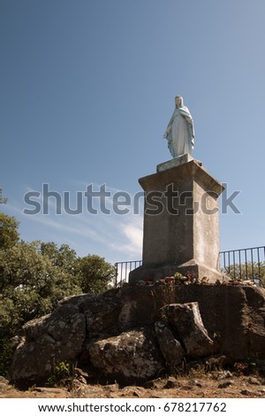 madonna on the hill over Saint-Victor-des-Oules