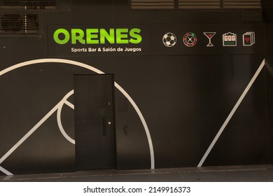 MADRID; APRIL 2022: ORENES Sports Betting Shop In The Financial District Of AZCA