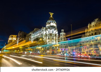 Madrid In A Beautiful Summer Night In Spain