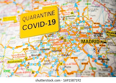 Madrid Coronavirus Covid-19 Quarantine Background