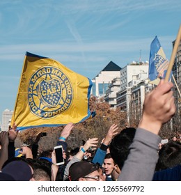 MADRID, DECEMBER 09, 2018 - Boca Juniors Fans During The Copa Libertadores Final At 
Santiago Bernabeu Stadium In Madrid