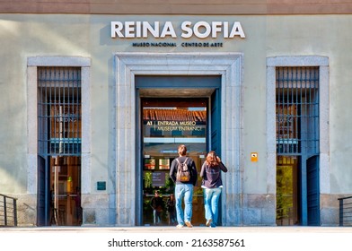 Madrid, Spain - 04 15 2011:Entrance Of The Sabatini Auditorium Of The Museo Nacional Centro De Arte Reina Sofía