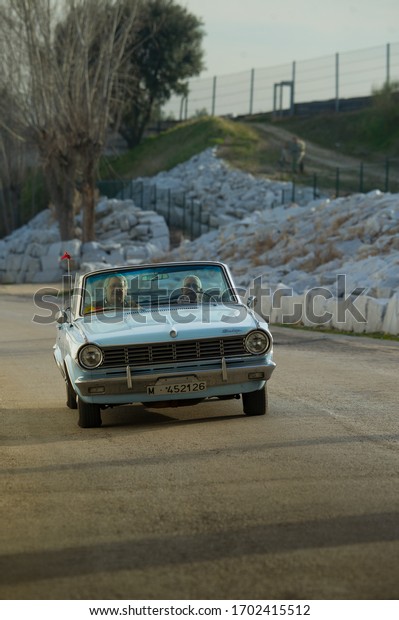 Madrid, Spain. 04/12/2014.Dodge Dart Cabriolet\
Serra.\
The Dodge Dart, a car built by the Dodge division of the\
Chrysler Corporation, was manufactured between 1960 and 1976 in\
North America,