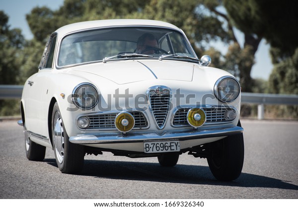 Madrid, Spain. 05/12/2014.\
The\
Alfa Romeo Giulietta (Type 750 and 101) was a compact car\
manufactured by the Italian car manufacturer Alfa Romeo from 1955\
to 1965.