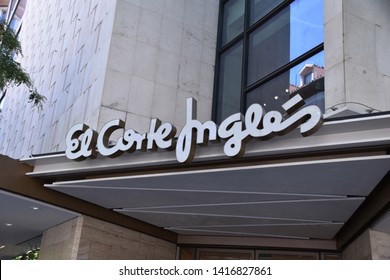 Madrid / Spain - 06 02 2019: Store Front Sign - El Corte Ingles (Famous Spanish Luxury Mall)